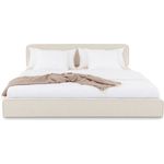 IDIMEX Polsterbett LATINI, Bett 180x200 cm mit höhenverstellbarem Kopfteil und Lattenrost Beige