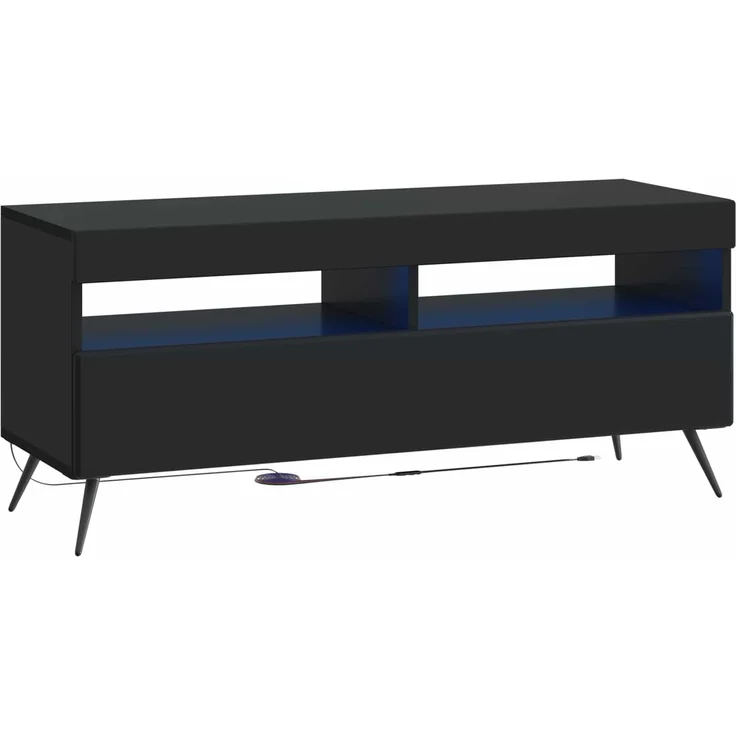 vidaXL LED-TV-Schrank BREDA 3 stk. Schwarz Holzwerkstoff 3416918 – Bild 5