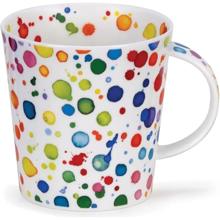 DUNOON Becher Cairngorm Splodge 480ml Fine Bone China Porzellan 11cm Punkt Tasse Design | Moderne Kaffeetasse | Großes Fassungsvermögen | Hochwertige Qualität Spülmaschinenfest