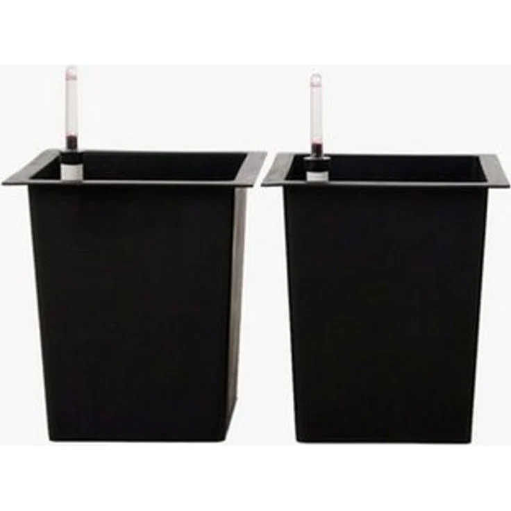 VIVANNO Pflanzeinsatz Kunststoff EINSATZ Bewässerung Konisch - Schwarz Matt (Set, 2 St), 29x29x32 cm – Bild 1
