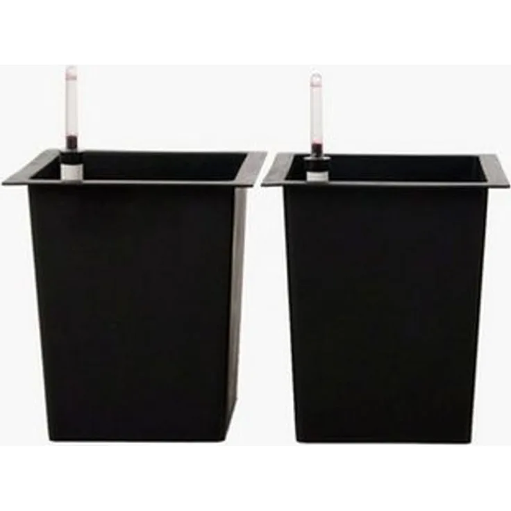 VIVANNO Pflanzeinsatz Kunststoff EINSATZ Bewässerung Konisch - Schwarz Matt (Set, 2 St), 29x29x32 cm