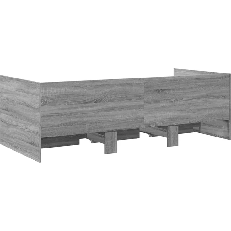 vidaXL Tagesbett mit Schubladen ohne Matratze Grau Sonoma 75x190 cm 3280837 – Bild 6