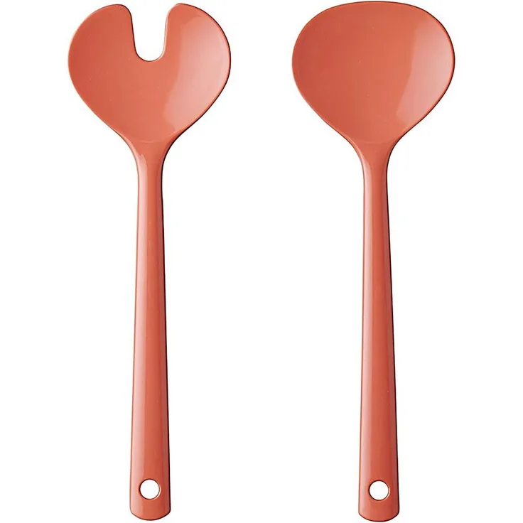 Mepal Salatbesteck Synthesis klein, Melamin, 2-teilig, coral, 21. 2 cm, spülmaschinenfest