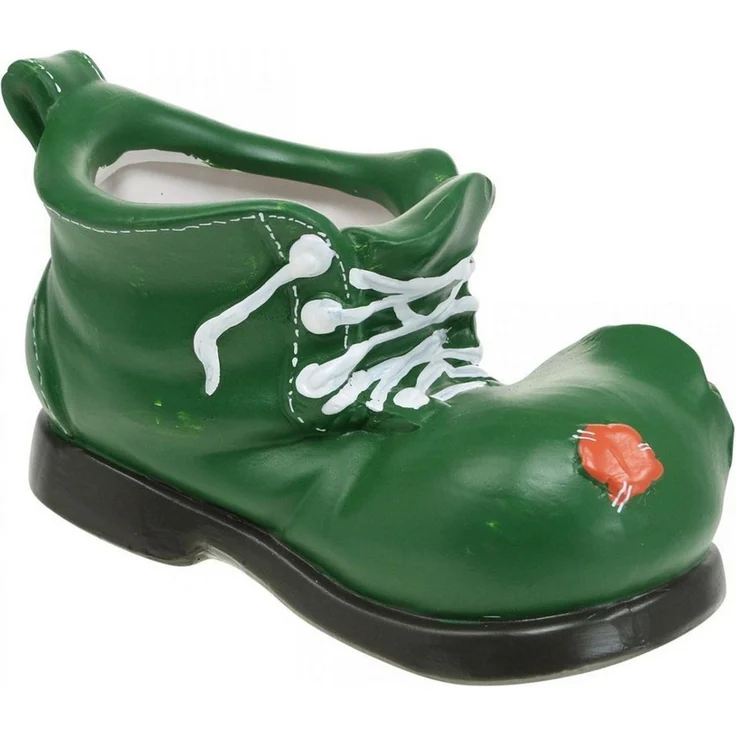 Viana Übertopf Übertopf Deko, grüner Schuh mit Igel, Keramik Blumentopf Pflanzgefäß – Bild 3