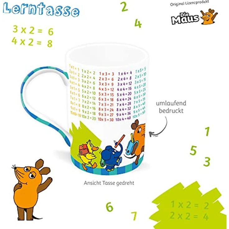 Trötsch Verlag Tasse Trötsch Die Maus Lieblingstasse Lerntasse 1x1 Die Maus: Aus Porzell – Bild 5