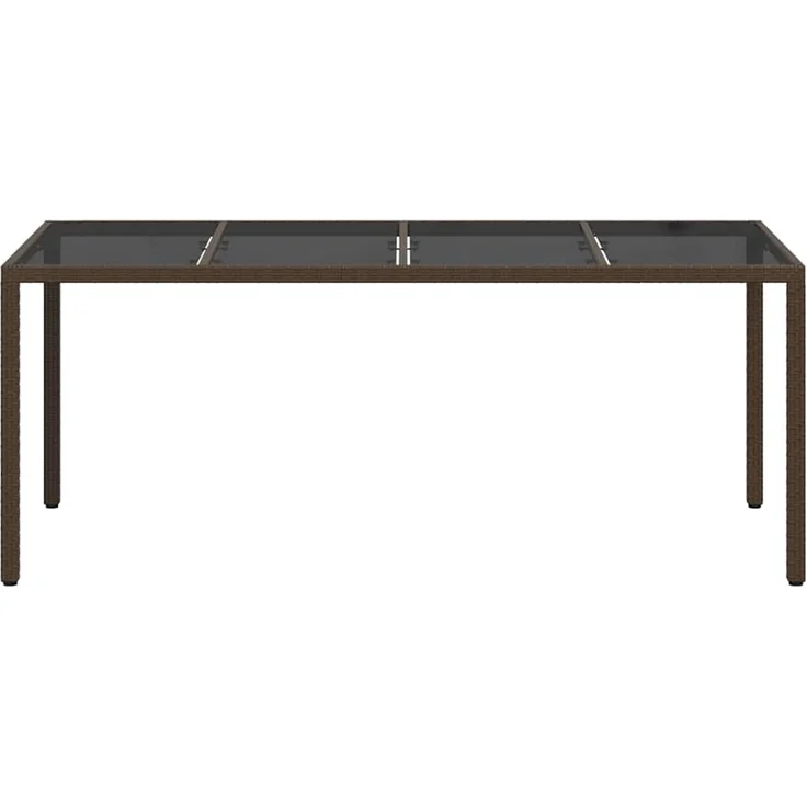 vidaXL Gartentisch Braun 190 x 90 x 75 cm Poly-Rattan 362546 – Bild 3