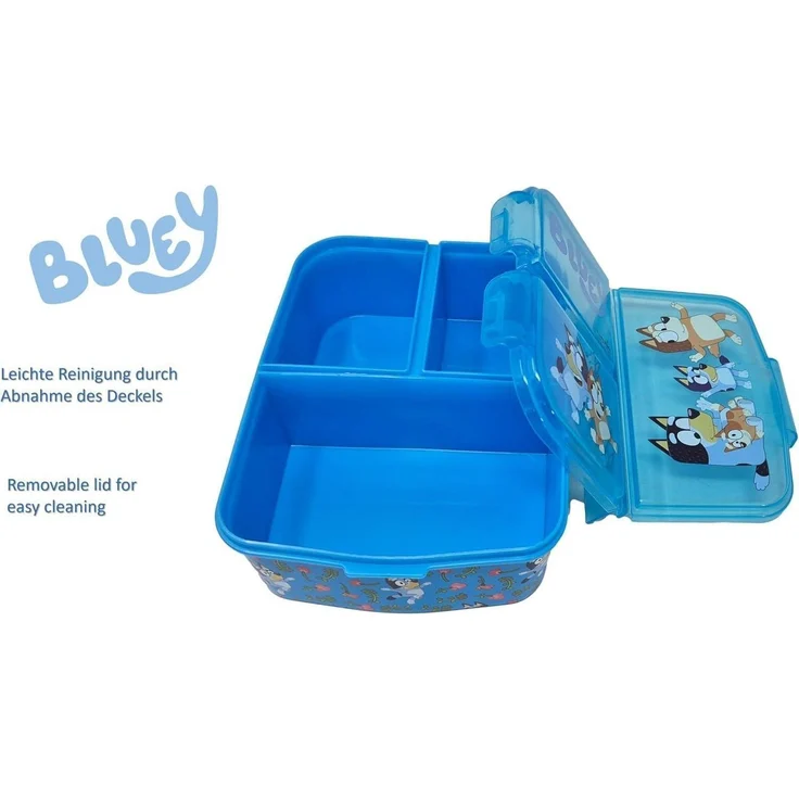 Brotdose Lunchbox Sandwichbox Kinder Kunststoff BPAfrei Bluey – Bild 6