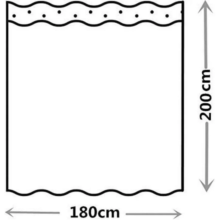 M&W DAS DESIGN Duschvorhang Shower curtains Anti schimmel Waschbar 180x200cm – Bild 4