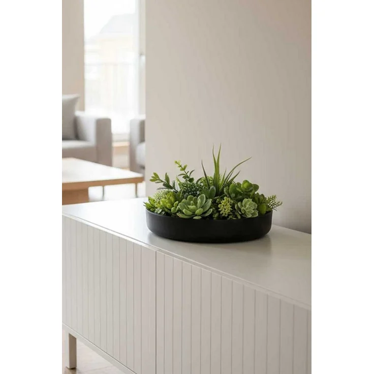 VIVANNO Pflanzschale Fiberglas ORYVEN Schale - Anthrazit Matt (1 St), 30x5 cm – Bild 1