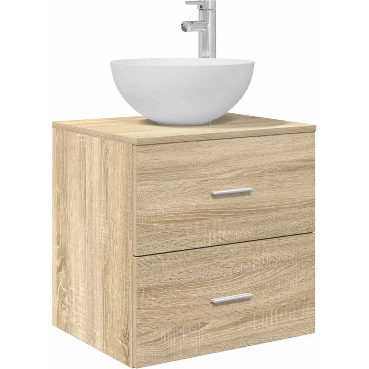 vidaXL Badezimmerschrank-Set 3 stk. Sonoma-Eiche 129 x 35 x 80 cm 3405789 – Bild 5