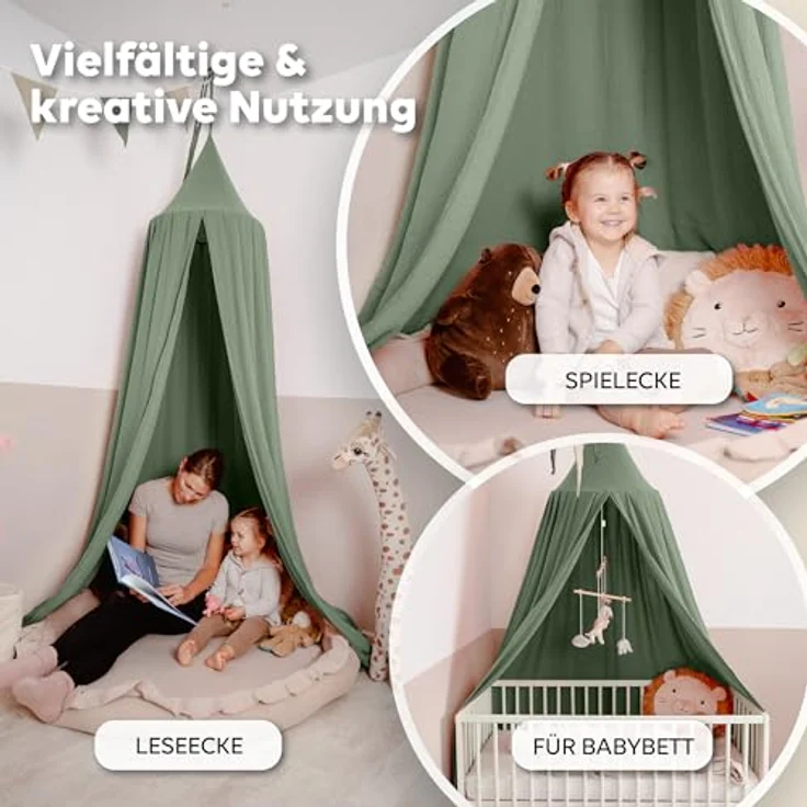 lilimaus Betthimmel Hochwertiger Baldachin Betthimmel für Baby- und Kinderbetten, Hochwertiger Betthimmel für Babybett, Kinderbett oder Kuschelecke – Bild 4
