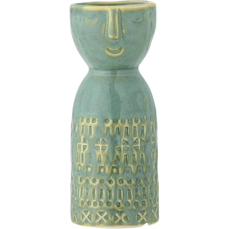 BLOOMINGVILLE Embla Steingutvase grün – Bild 1