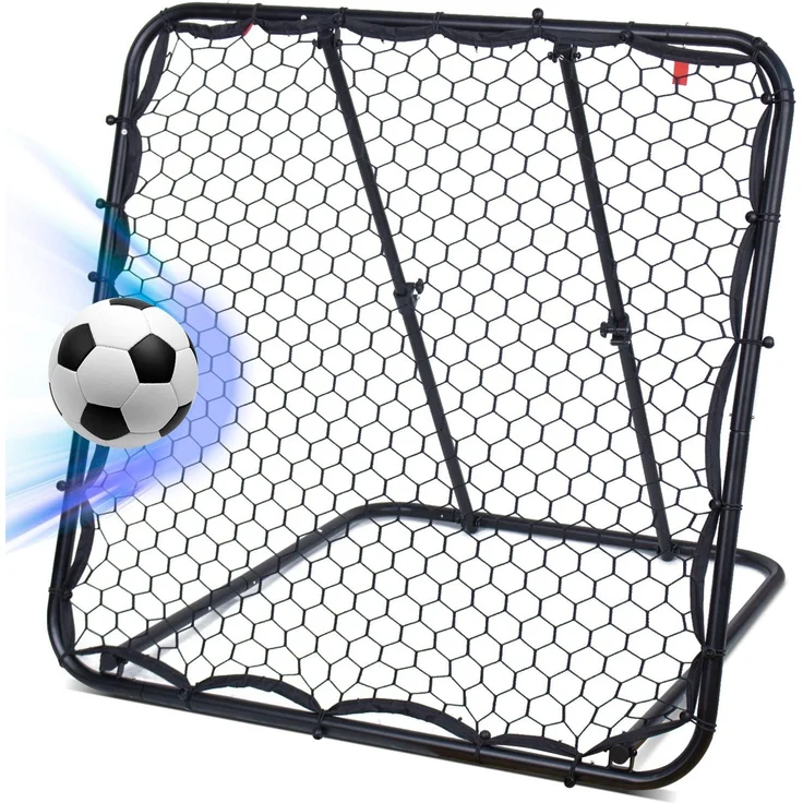 Leogreen Rebounder für Fußball, Fußball Rebounder Jugendlich, Teleskopische Stufenlose Einstellung Prellwand Fussball für EIN besseres und abwechslungsreiches Training (124 * 124cm) – Bild 1