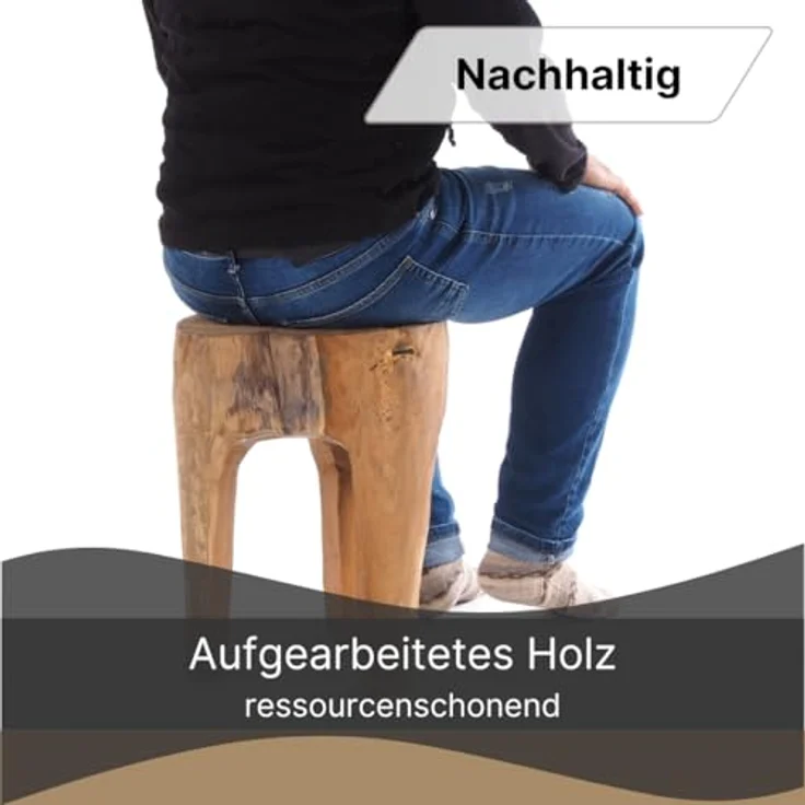 DESIGN DELIGHTS Hocker BAUMSTAMM HOCKER "LOG", 41x29 cm (HxB), natur, Sitzhocker, Holz – Bild 4