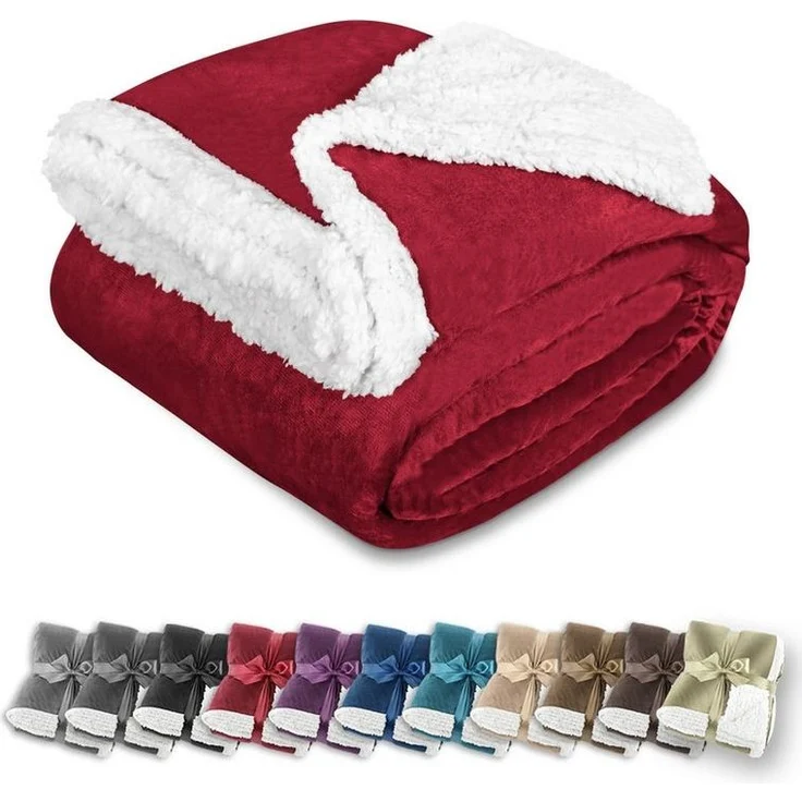 Wohndecke in Lammfell-Optik Kuscheldecke weich & flauschig - Sherpa Fleecedecke, Gräfenstayn, Warme Wolldecke & Sofaüberwurf Tagesdecke für Couch & Sofa – Bild 1
