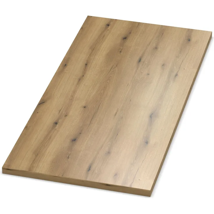 AUPROTEC Tischplatte 19mm Eiche Evoke Coast 160x80 cm I Spanplatte mit 1mm ABS Kante & PU-Verleimung I melaminharzbeschichtet I elegant & wasserabweisend
