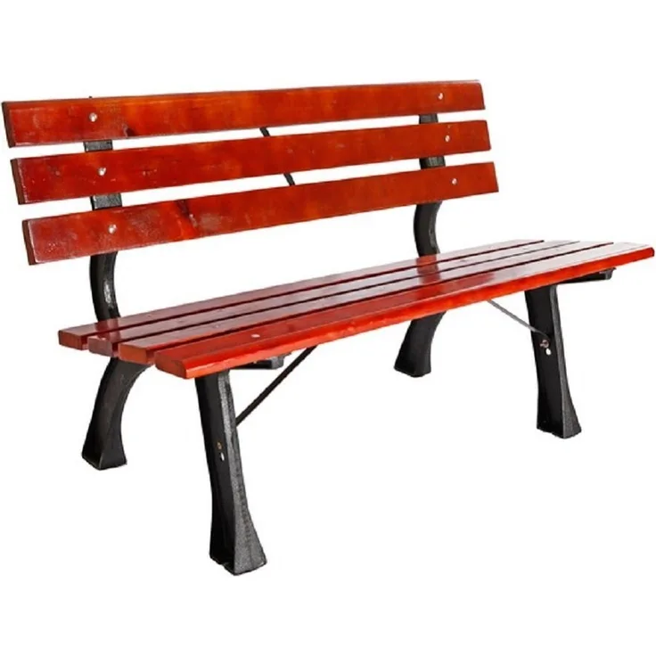 Parkbank Tannenholz Gartenbank Sitzbank Holz Metall Terrasse Balkon 120x70cm