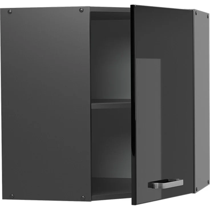 Eckhängeschrank R-Line Schwarz Hochglanz 57 cm Vicco – Bild 4