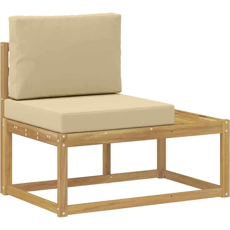 vidaXL Outdoor-Sofagarnitur 2 stk. Weiß und Beige Polyester 3388177 – Bild 3