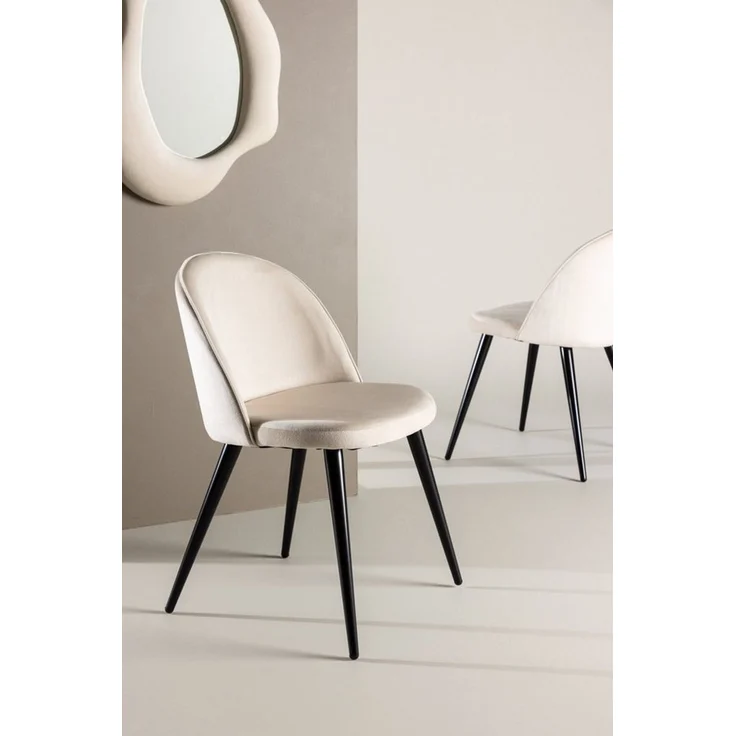 Venture Home Esszimmerstuhl Velvet, 2er-Set Esszimmerstühle in Meerblau-Samt, 150 kg belastbar (2 St), Polsterstuhl, weicher Bezug, Metallbeine, abgerundet – Bild 1