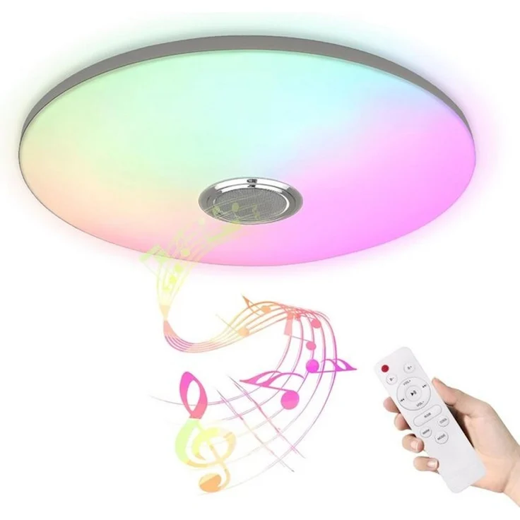 FIVMEN LED Deckenleuchte LED Deckenlampe 60W/72W Dimmbar mit Bluetooth Lautsprecher, LED fest integriert – Bild 4