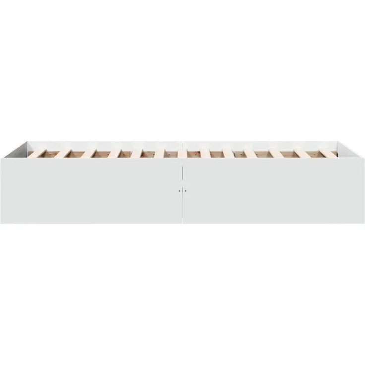 vidaXL Bettgestell Weiß 100x200 cm Holzwerkstoff 3281049 – Bild 4