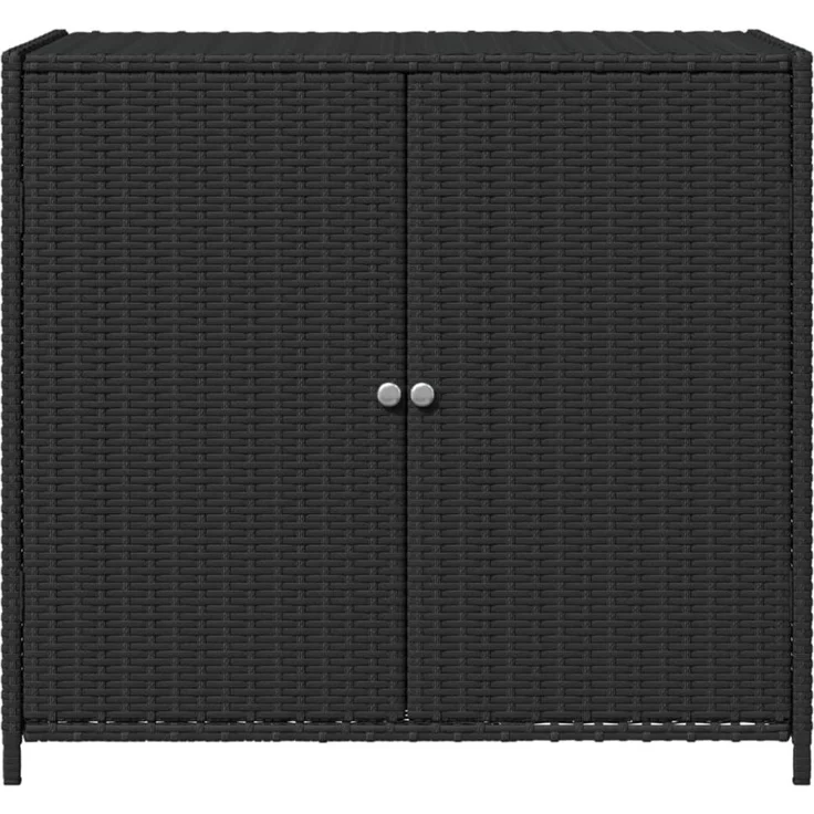 vidaXL Gartenschrank Schwarz 83x45x76 cm Poly Rattan 365543 – Bild 12