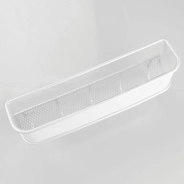 mDesign Schlüsselbrett Briefablage Wandmontage 5 Haken Metall Weiß – Bild 3