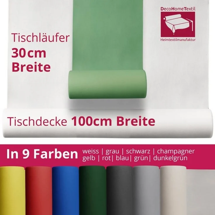 DecoHomeTextil Heimtextilmanufaktur Tischdecke Rolle Vliesstoff Tischläufer Vlies wasserabweisend – Bild 4