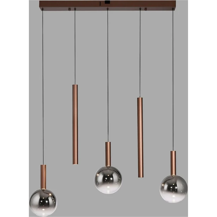 Paul Neuhaus LED Pendelleuchte BOWL, Memoryfunktion, LED fest integriert, Warmweiß, Dimmbar über Lichtschalter, Memory, Höhenverstellbar, Rauchgläser – Bild 3