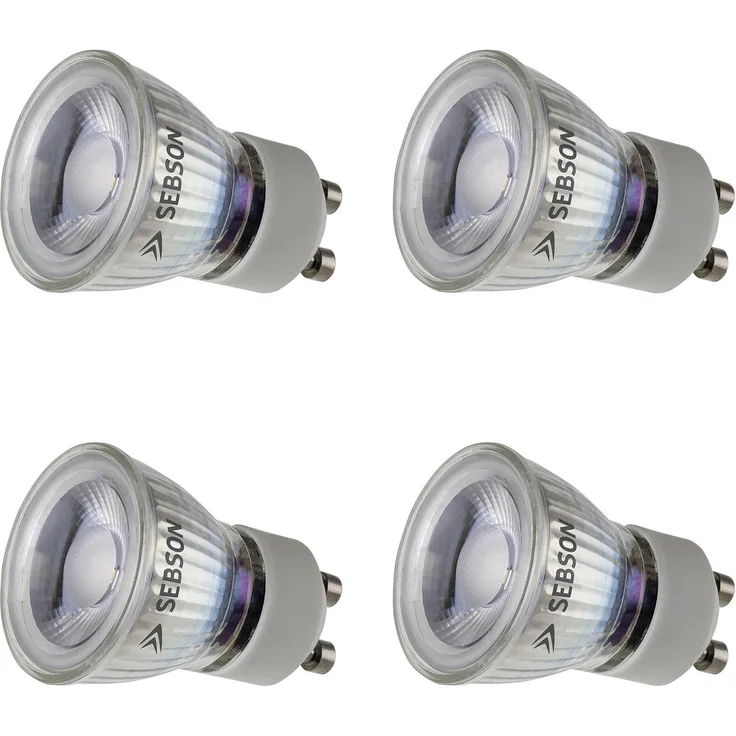 SEBSON LED-Leuchtmittel LED Lampe GU10 warmweiß 3W 35mm Durchmesser Spot 230V - 4er Pack, GU10, 4 St, Warmweiß, Einbaustrahler 230V – Bild 1