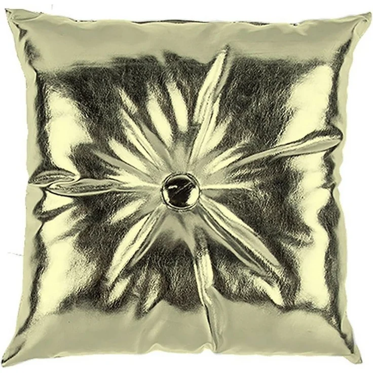 Deko Kissen Sofakissen Couchkissen 30x30cm in gold oder silber Metalloptik gold – Bild 1