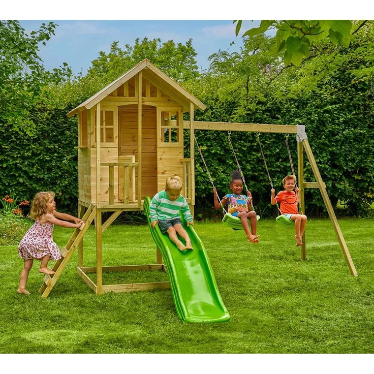 Zwerkules Villa 3 | Kinder Stelzenhaus mit Rutsche