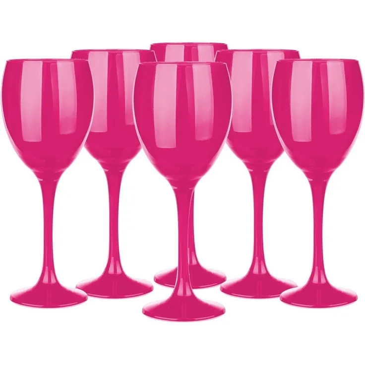 6 Weingläser 300ml Weinglas Rotweingläser Weißweingläser Pink