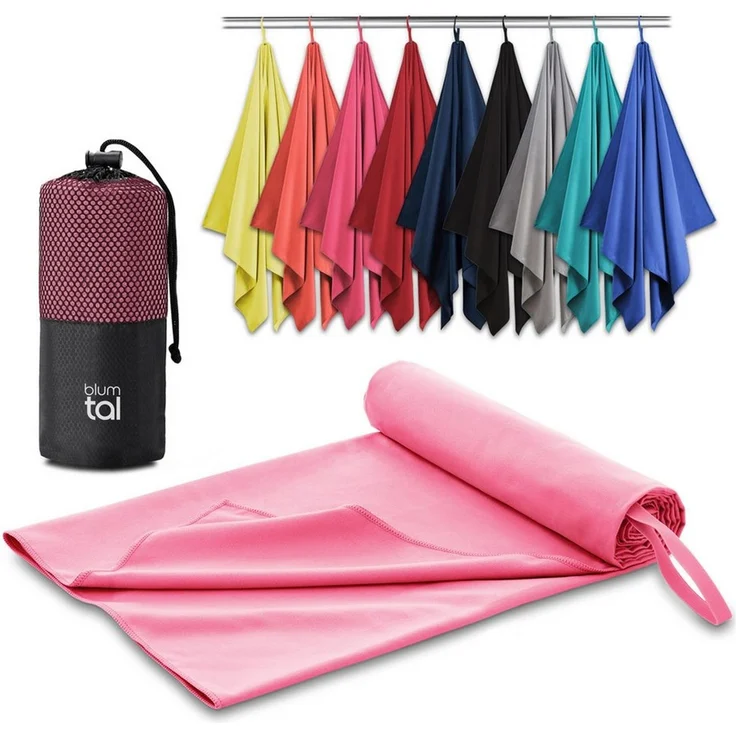 Blumtal Sporthandtuch Mikrofaser Handtücher Set, Mikrofaser (2-St), Ultra leicht, kompakt & schnelltrocknend – Bild 1