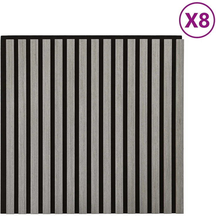 vidaXL Wandpaneele 8 stk. 60,5 x 60 cm Grau 42046452 – Bild 3