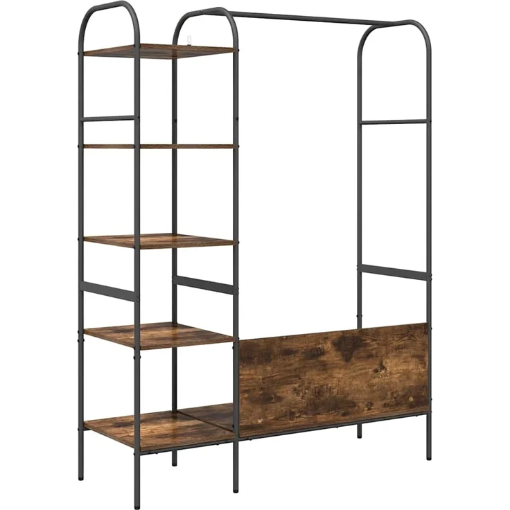 vidaXL Kleiderständer mit Regal Braun Eichen-Optik 120 x 44 x 160 cm 868447 – Bild 6