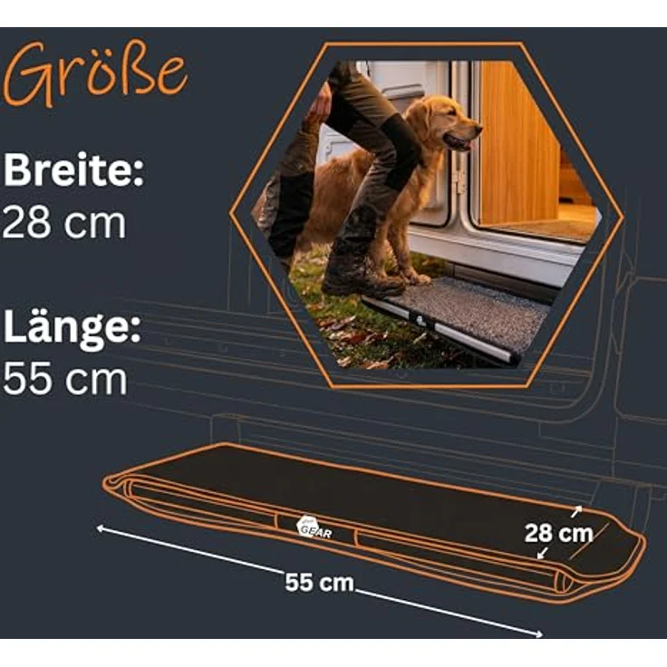 yourGEAR Stufenmatte your GEAR Mantua - Fußmatte 55 x 28 cm Wohnmobil Stufenmatte – Bild 3