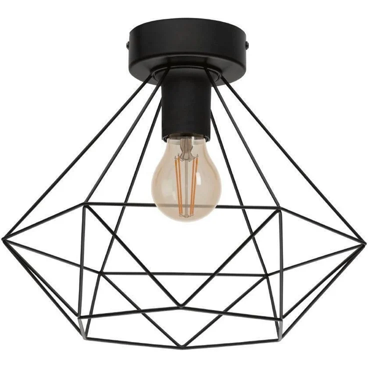 Eglo 43004 Deckenleuchte TARBES E27 1X40W Stahl schwarz Ø32,5cm H:27,5cm dimmbar – Bild 5