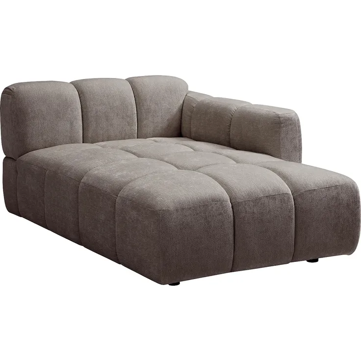 Vente-unique - CARLIVI Sofa Stoff Schokoladenbraun - B 170 cm x H 73 cm x L 288 cm – Bild 2