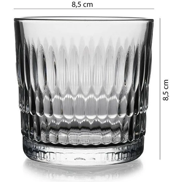 Hermia Concept 'PB-520254-1' Whiskygläser-Set (3-teilig), Transparent, 8,5 x 8,5 x 8,5 cm, 300 ml – Bild 4