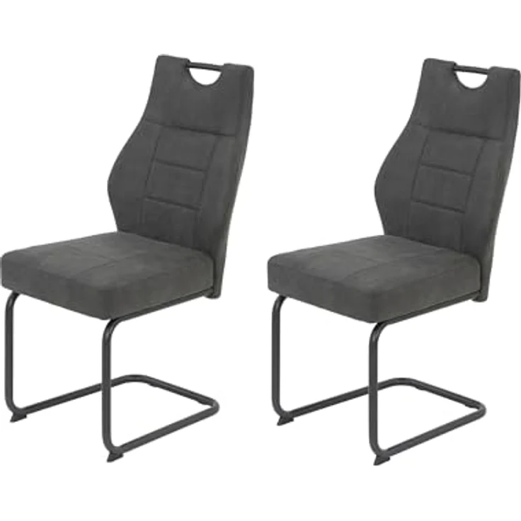 2er Set Schwingstuhl Linda II - Vintage Anthrazit – Bild 2