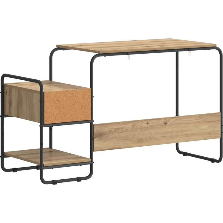 vidaXL Schreibtisch mit Stauraum Artisan-Eiche 131,5 x 50 x 75,5 cm 8008049 – Bild 6