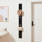 Wandgarderobe Hansnes mit 3 Klapphaken 165 cm Schwarz [en. casa]