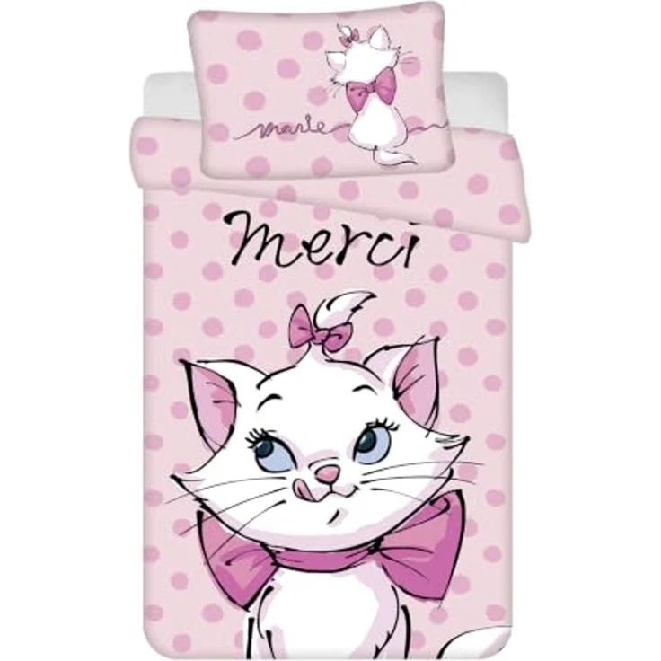 Aristocats Cat Marie Baby Bettwäsche Set 100x135 cm 100% Baumwolle – Bild 1