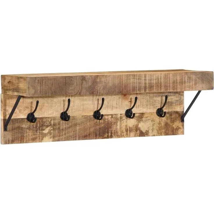 vidaXL Garderobenständer 73 x 19 x 23 cm Braun Massivholz Mango 4102745