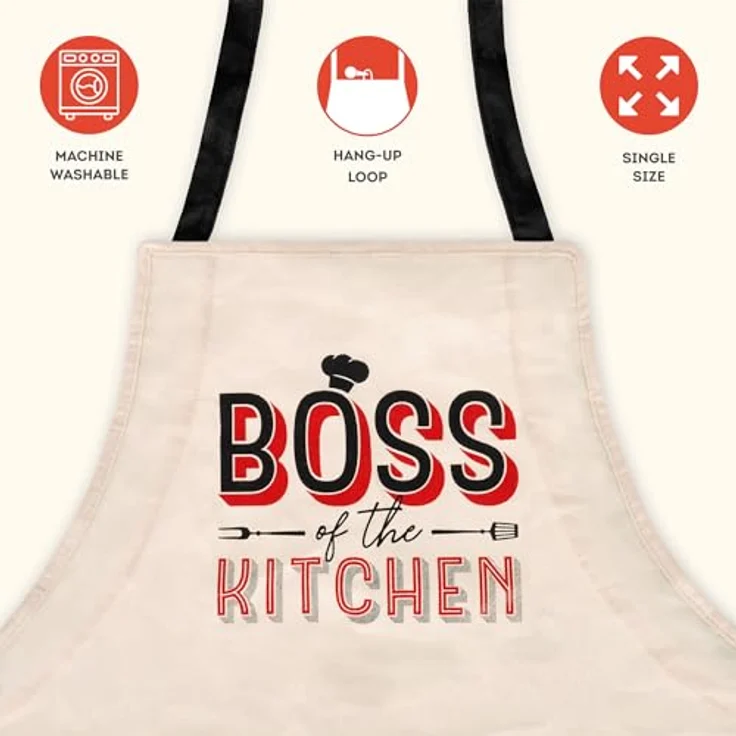 Legami Schürze Super Chef Boss, schwarz / beige – Bild 4