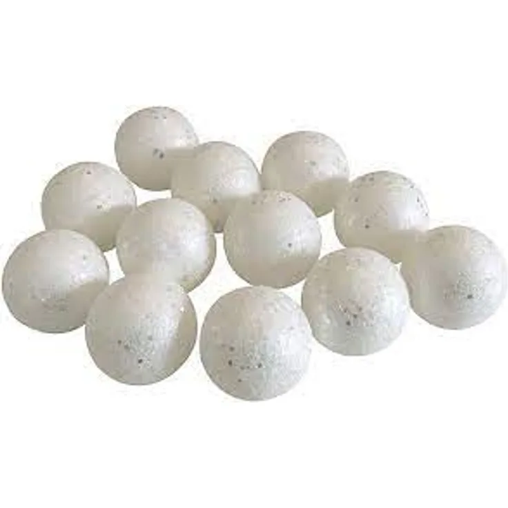 Weihnachtsbaumkugeln-Schneeball 12er-Set 8cm Christbaumkugeln Weihnachtsdeko