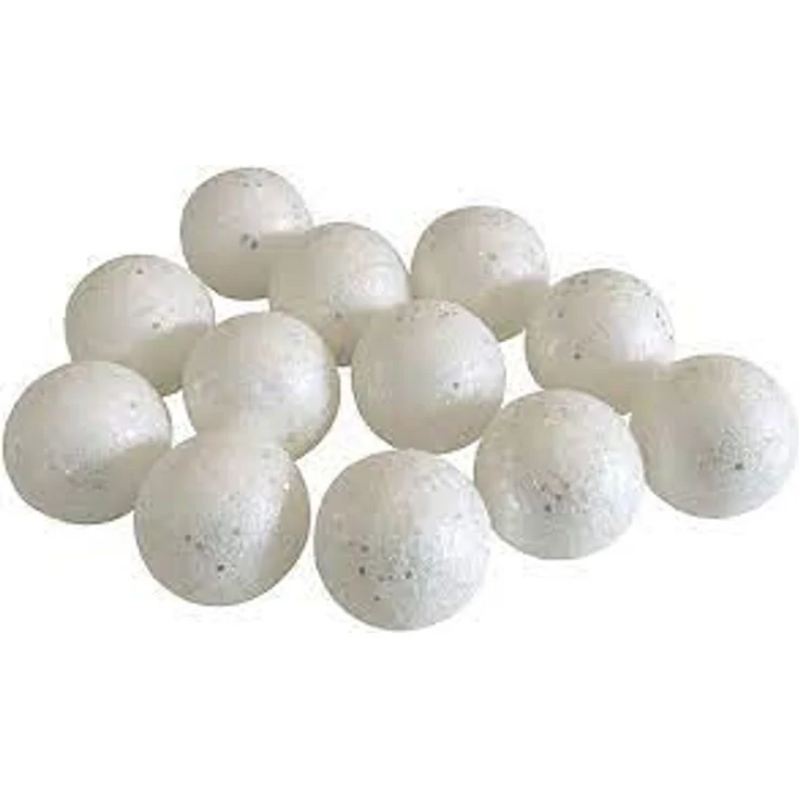Weihnachtsbaumkugeln-Schneeball 12er-Set 8cm Christbaumkugeln Weihnachtsdeko