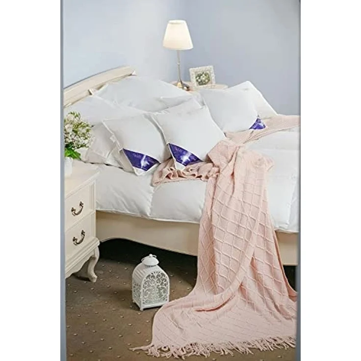 Welt der Träume 3-Kammer-Kopfkissen 2 Stück 80 x 80 cm Daunenkissen Füllung 1600 Gr. oder 1400, Füllung: Federn und Daunen, Bezug: 100% Baumwolle, Rückenschläfer, Bauchschläfer, Seitenschläfer, Set, 2 Stück, 100% Naturprodukt, Allergiker geeignet, Herg... – Bild 7
